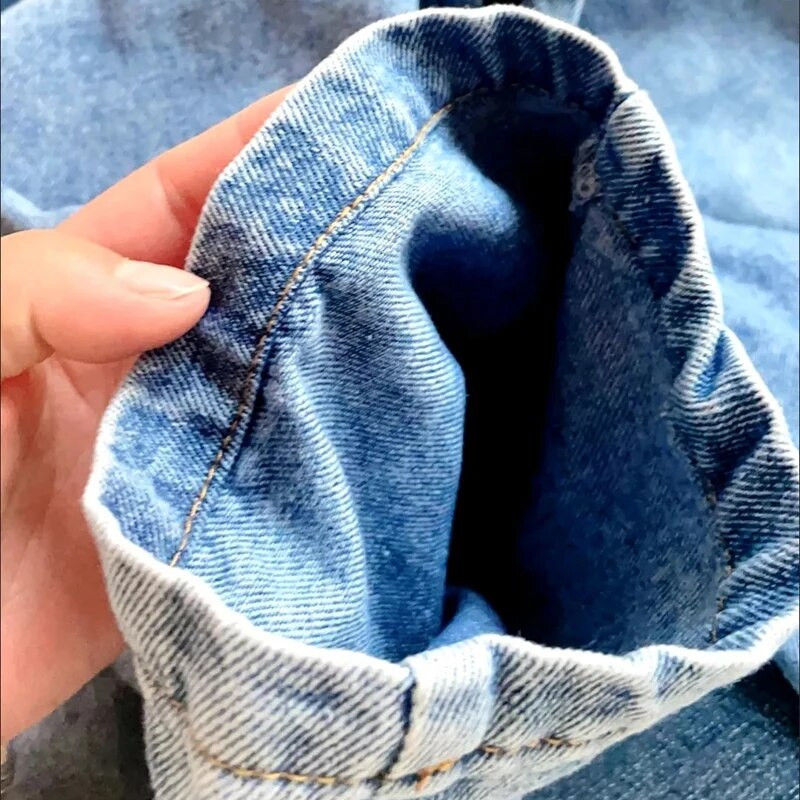 Fashion Trend Mergaičių džinsiniai kombinezonai pavasario rudeniniai laisvalaikio vaikiški džinsai aukštu juosmeniu kelnaitės kūdikių šliaužtinukai Džinsiniai kombinezonai