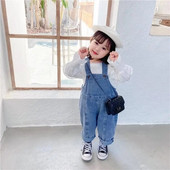 Ταμπεραμέντο για μωρά για κοριτσάκια Χαλαρά τζιν με φαρδύ πόδι Μόδα παντός τύπου Παιδικό εξωτερικό ένδυμα Τζιν Κοριτσίστικο ψηλόμεσο παντελόνι ένατο