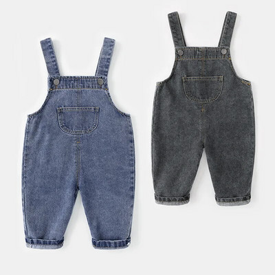 MILANCEL Nou Sosire Haine pentru copii Bebeluși Fete Băieți Salopete Solid Scurt Stil Toddler Denim Overol Salopete