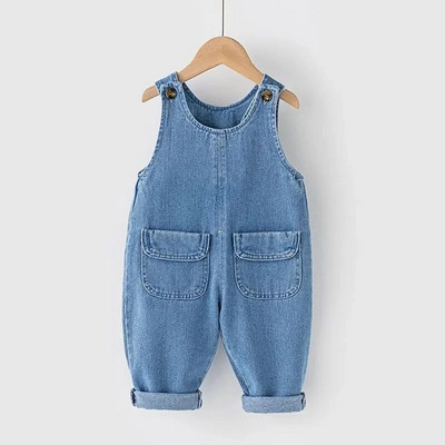 Καλοκαιρινές λεπτές παιδικές τζιν φόρμες Άνοιξη φθινοπωρινό casual παντελόνι Βρεφικές φόρμες διπλής τσέπης Τζιν φόρμες για αγόρια για κορίτσια