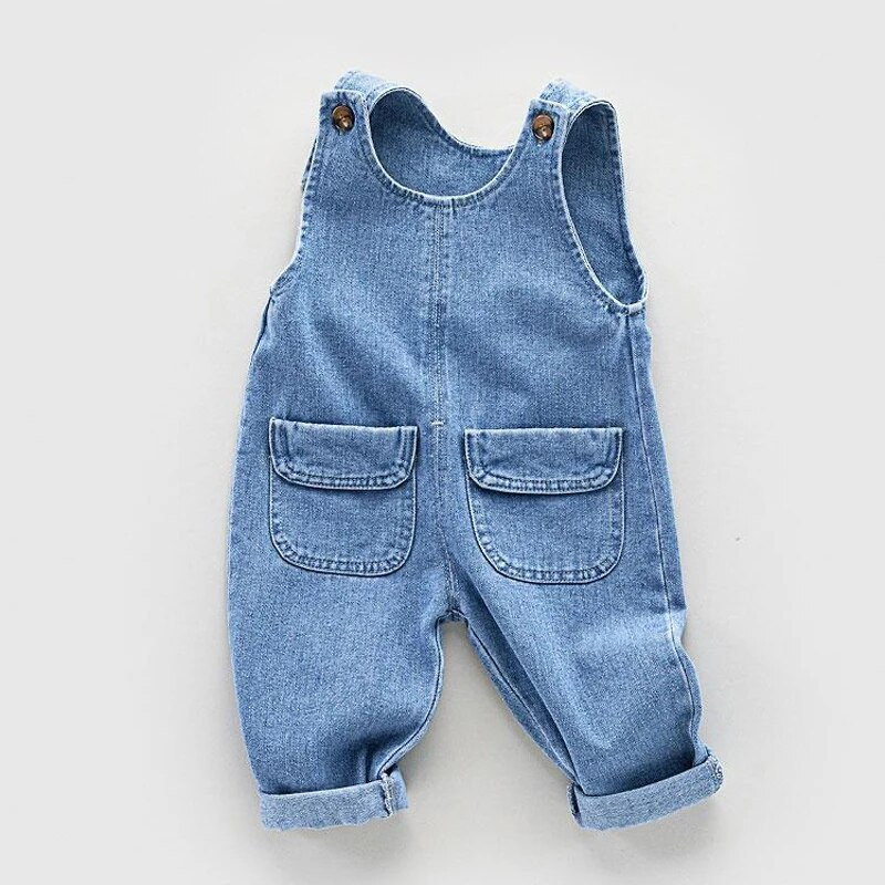Καλοκαιρινές λεπτές παιδικές τζιν φόρμες Άνοιξη φθινοπωρινό casual παντελόνι Βρεφικές φόρμες διπλής τσέπης Τζιν φόρμες για αγόρια για κορίτσια