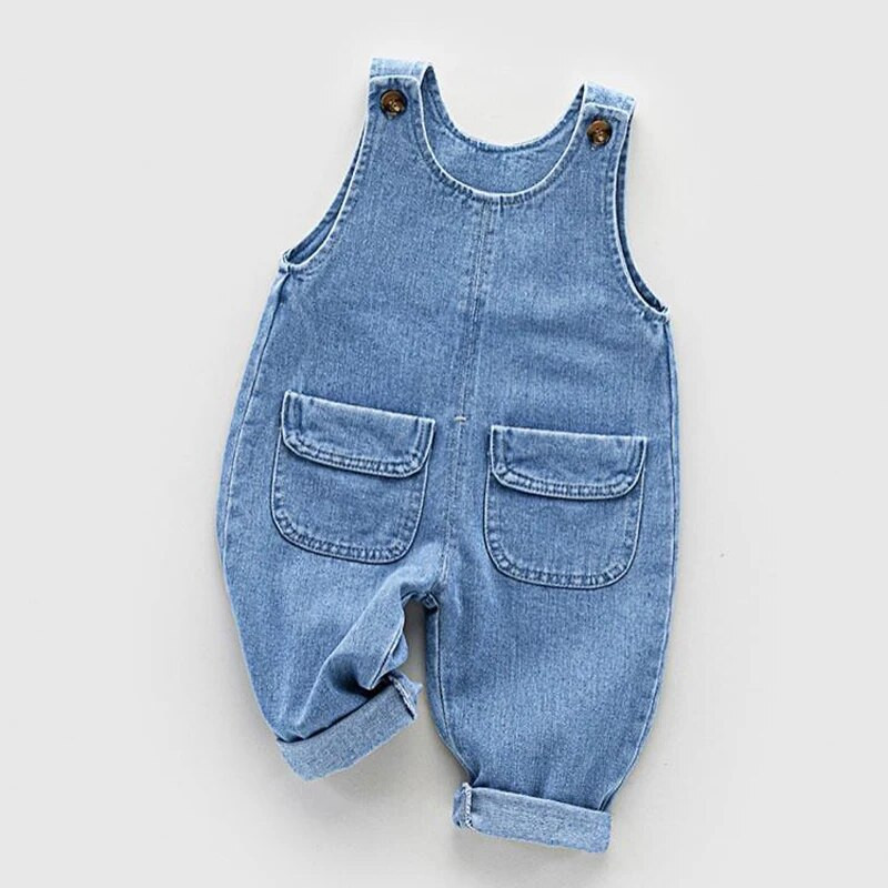 Καλοκαιρινές λεπτές παιδικές τζιν φόρμες Άνοιξη φθινοπωρινό casual παντελόνι Βρεφικές φόρμες διπλής τσέπης Τζιν φόρμες για αγόρια για κορίτσια
