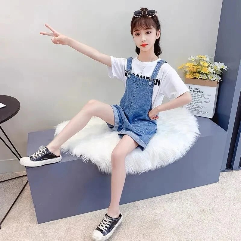 Παιδικά ρούχα για κορίτσια Καλοκαιρινά τζιν φόρμες Σορτς Αγόρια Κοριτσίστικα χαλαρά σορτς 2022 Νέο μεσαίο μεγάλο παιδικό λεπτό κοντό