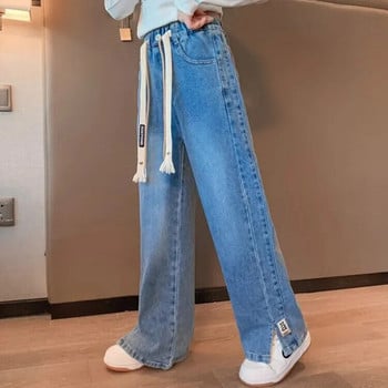 Пролетен сезон Жени Момичета Ежедневни широки панталони Модни модерни детски дрехи Памучен материал Мек на допир Корейски стил