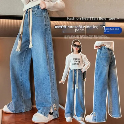 Pavasario sezonas, moteriškos, laisvalaikio kelnės, palaidos kelnės Madingi, madingi vaikiški drabužiai, medvilnė, minkšta korėjietiško stiliaus