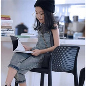 Uued Tüdrukud Korea stiil Kevadsuvi Denim Traksid Püksid Lapsed Mood Traksid Riietus Lahti välismaise maitsega rinnatükipüksid