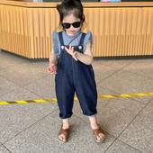 Korea stiilis avar kombinesoon poistele, tüdrukutele, teksariidest kombinesoonid, mood, sobivad teksapüksid, kevad-sügis, laste teksapüksid.