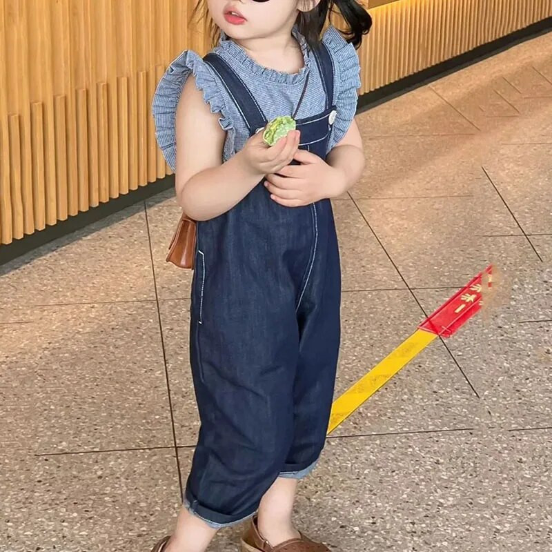 Korea stiilis avar kombinesoon poistele, tüdrukutele, teksariidest kombinesoonid, mood, sobivad teksapüksid, kevad-sügis, laste teksapüksid.