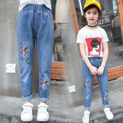 Juhuslikud lapsed Beebid Tüdrukud Kauboipüksid Kevad-Sügis Lapsed Beebitüdrukud Lasteriided Tüdrukud Beebipüksid Teksad