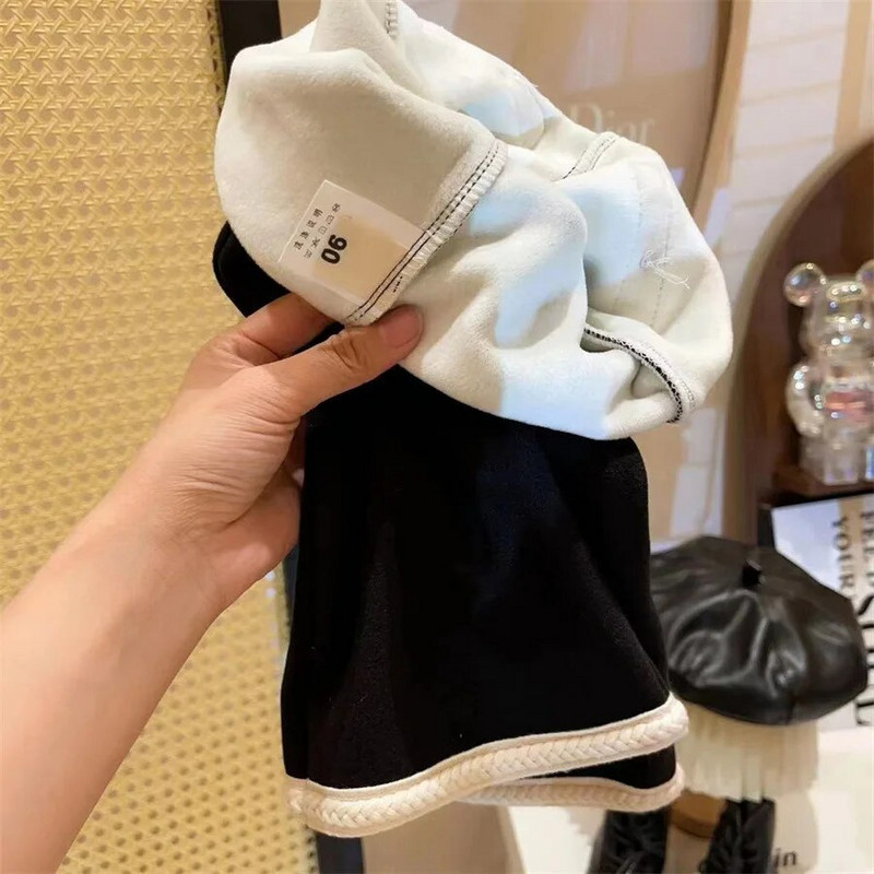 Mergaičių žieminės kelnės 18M-8Y Vaikiškos mielos ir šiltos kelnės kūdikiams aksominės platėjančios kelnės