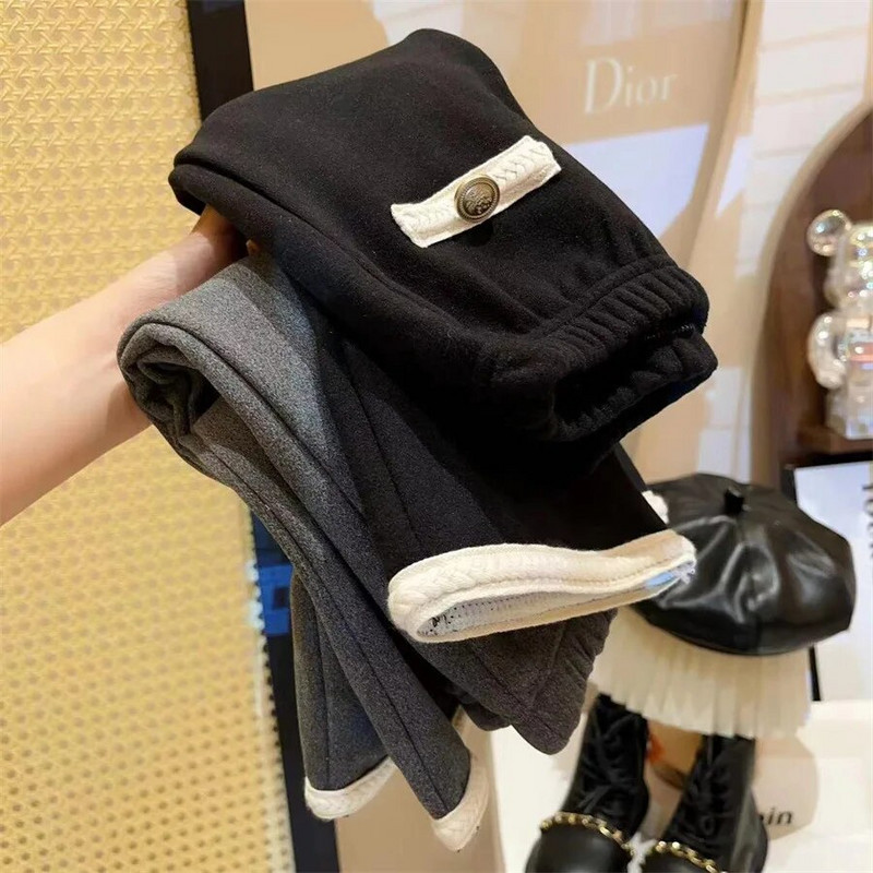 Mergaičių žieminės kelnės 18M-8Y Vaikiškos mielos ir šiltos kelnės kūdikiams aksominės platėjančios kelnės