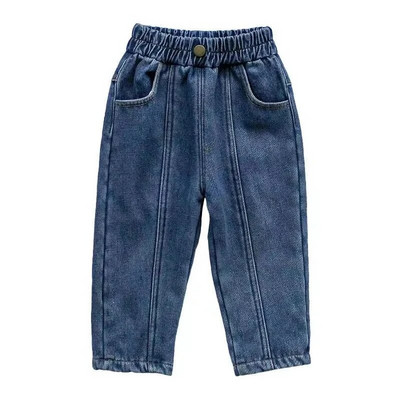 Φθινοπωρινό Χειμωνιάτικο Παχύ Παντελόνι Ζεστό Παιδικό Τζιν Αγόρια Κοριτσίστικα Τζιν Παντελόνι Λούτρινη Εσωτερική Τζιν Τζιν Ελαστική Μέση Τζιν Παντελόνι