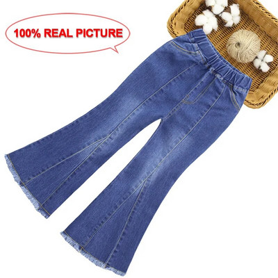 Džinsai Mergaitei Vienspalviai Mergaičių Džinsai Pavasario Rudens Džinsai Vaikams Kasdienis Stilius Vaikiški Drabužiai 6 8 10 12 14