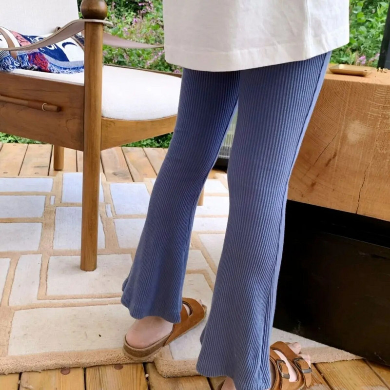 Παιδικά κοριτσίστικα κολάν flare 2023 Νέα άφιξη Παιδικά παντελόνια με λεπτή εφαρμογή Βρεφικά κορίτσια Άνοιξη καλοκαίρι βαμβακερό κολάν Γκρι μαύρο παντελόνι