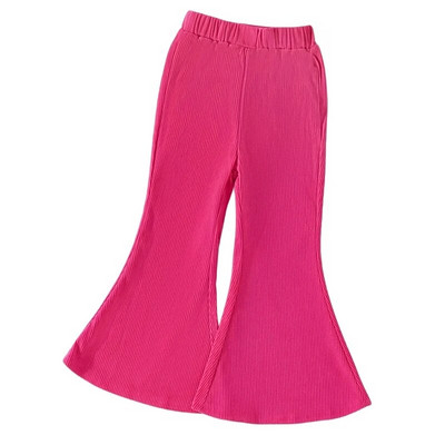 Tüdrukute teksapüksid 2023. aasta kevadised ja sügisesed elastsed teksapüksid lastepüksid Hour Trendikad retrohõngulised keskmise kõrgusega laienevad püksid