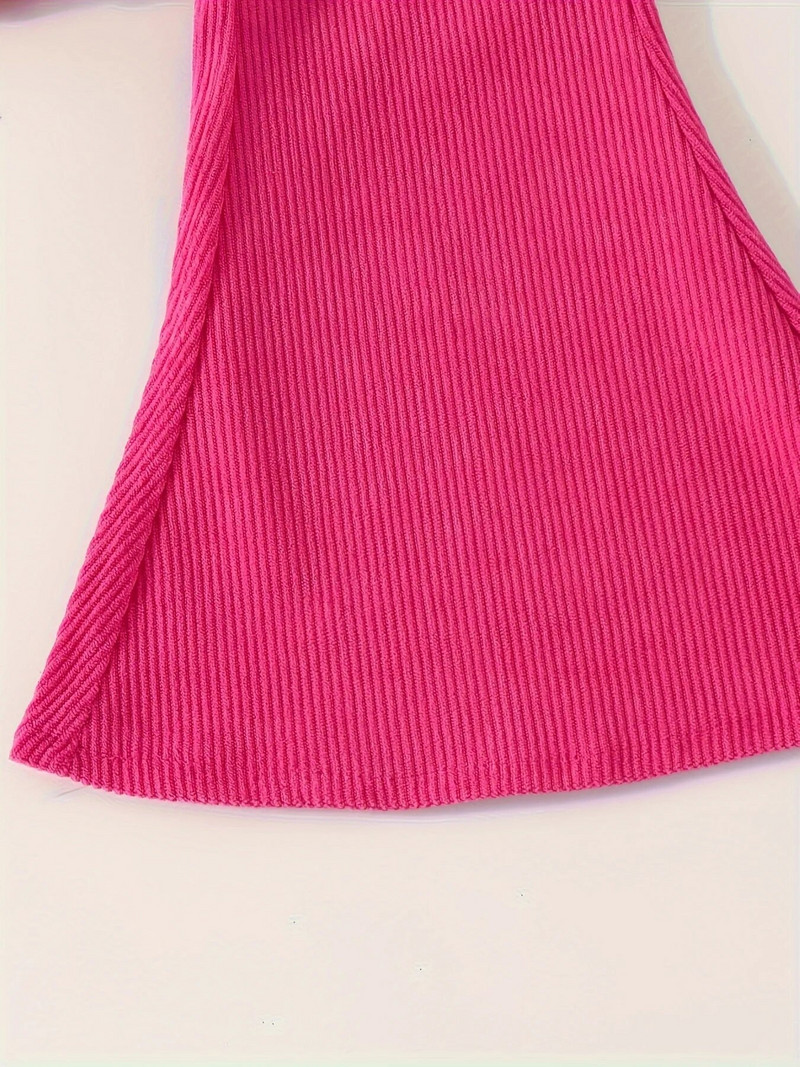 Tüdrukute teksapüksid 2023. aasta kevadised ja sügisesed elastsed teksapüksid lastepüksid Hour Trendikad retrohõngulised keskmise kõrgusega laienevad püksid