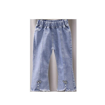 Момичета Princess Jeans Детски дрехи Панталони Тинейджърски широки дънки Дрехи за момичета Клеш дънки Slim Fit за 1 до 7 години Дете