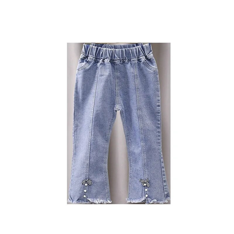 Djevojčice Princess Jeans Dječja odjeća Hlače Tinejdžerske traperice širokih nogavica Odjeća za djevojčice Široke traperice Slim Fit za dijete od 1 do 7 godina