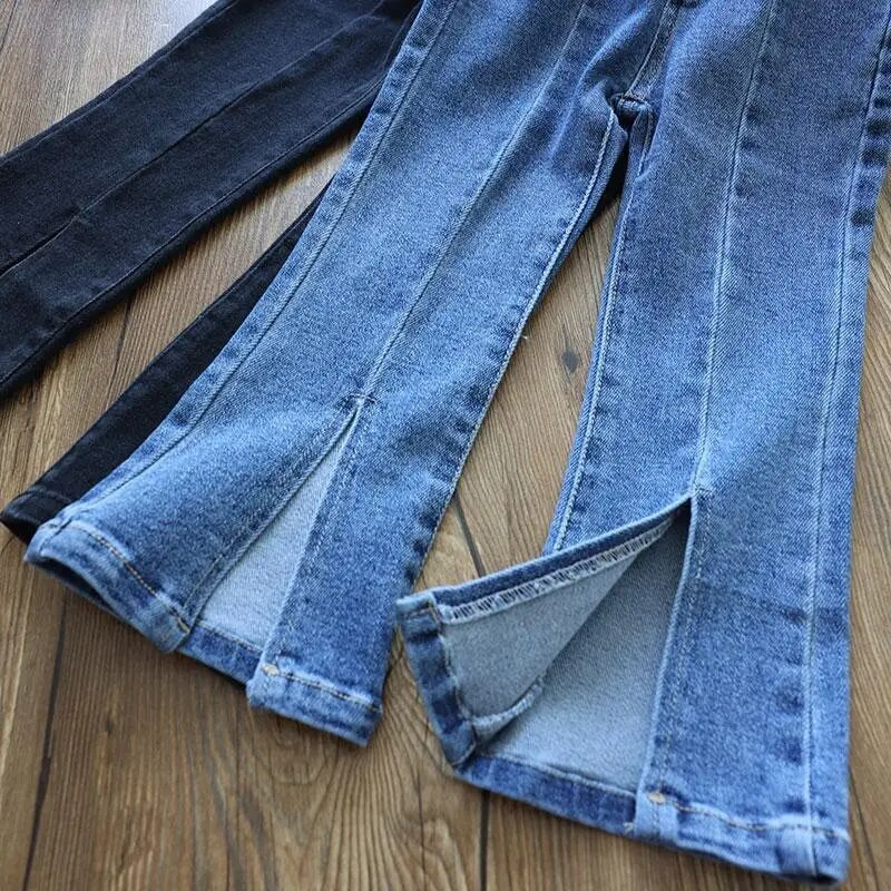 2022. aasta kevadsügis, tüdrukute mood, säravad teksad, püksid, beebid, lapsed, lapsed, teksapüksid