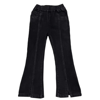 Нови пролетни летни дънки за момичета Детски дънкови панталони за момичета Тесни еластични дънки Модни детски панталони с долна цепка G154