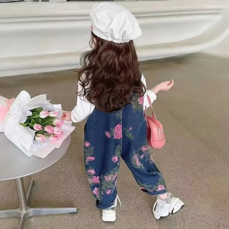 Sügislikud laste kombinesoonid, ühevärvilised teksakombinesoonid, püksid, poisid, tüdrukud, puuvillased laste vabaaja kombinesoonid