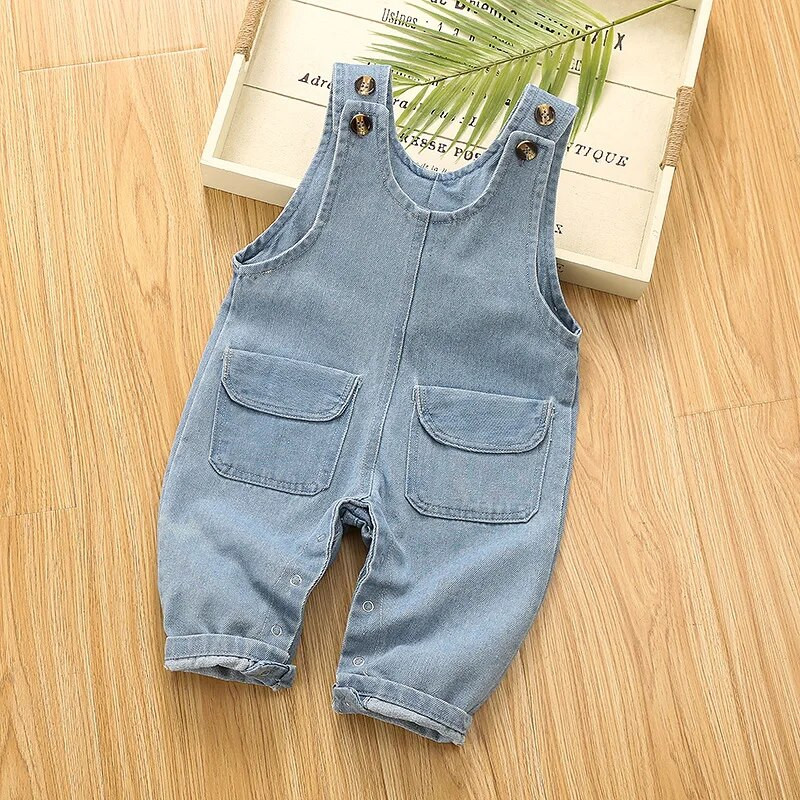 Lapsed Beebi riided Riided Džemprid poisid Tüdrukud Dungarees Imiku mängudressid Püksid Denim Teksad Kombinesoonid Väikelaste Kombinesed