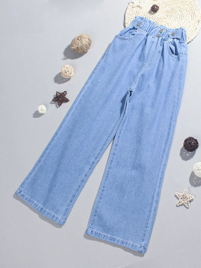 Tüdrukute teksad Ühevärvilised teksad Lapsed Tüdrukutele Vabaaja stiilis teksad lastele Teismeliste laste riided 6 8 10 12 14