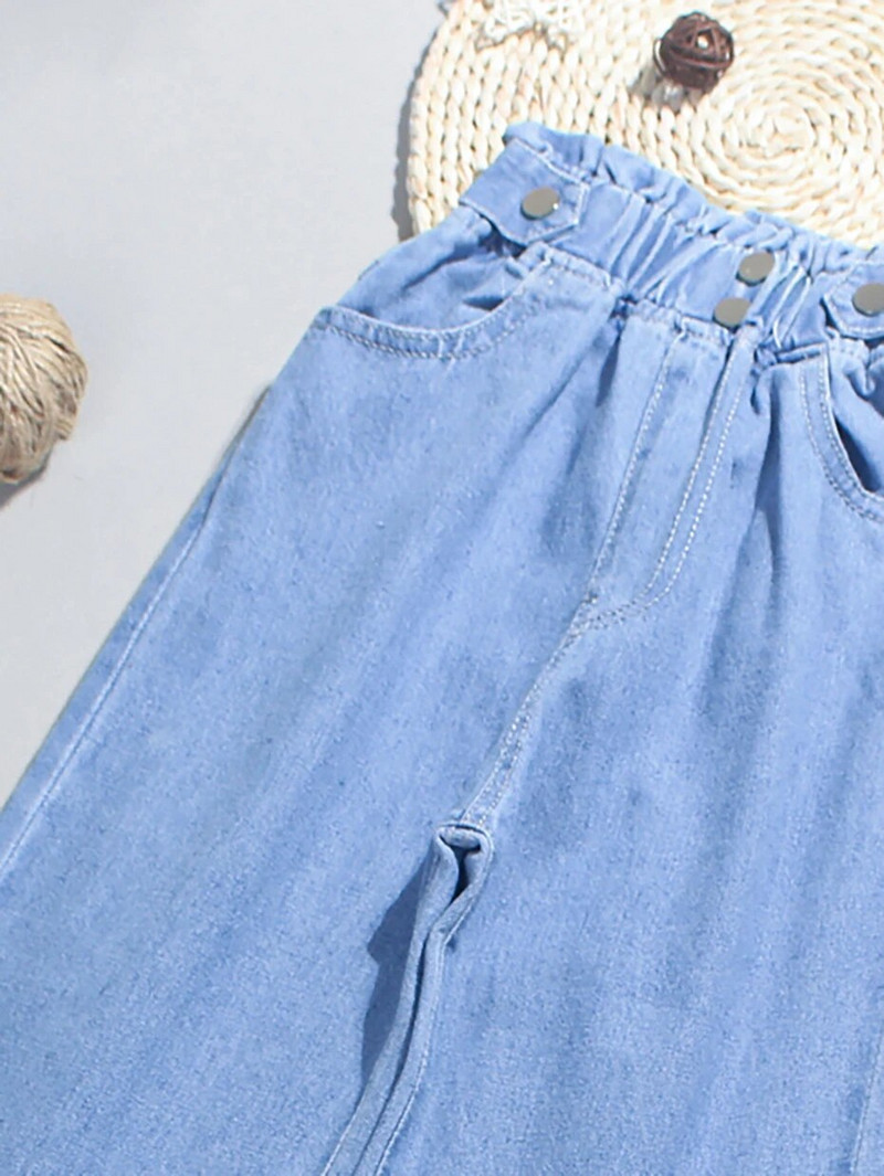 Tüdrukute teksad Ühevärvilised teksad Lapsed Tüdrukutele Vabaaja stiilis teksad lastele Teismeliste laste riided 6 8 10 12 14