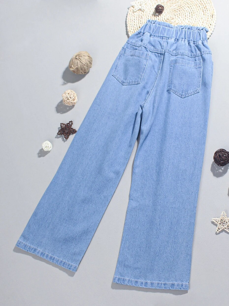 Tüdrukute teksad Ühevärvilised teksad Lapsed Tüdrukutele Vabaaja stiilis teksad lastele Teismeliste laste riided 6 8 10 12 14