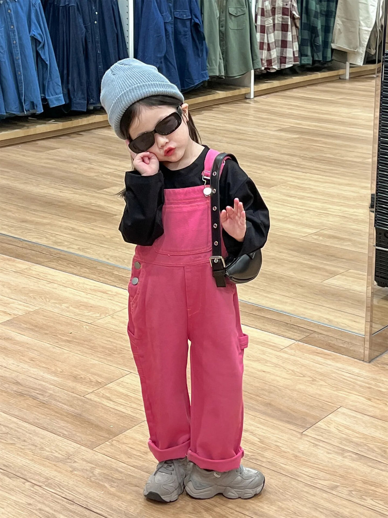 Korea laste tüdrukute kombinesoonid, roosad, punased, lahtised vöörihmaga kombinesoonid