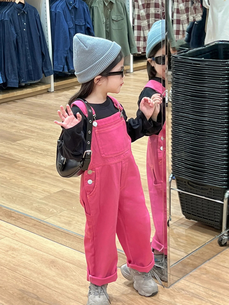 Korea laste tüdrukute kombinesoonid, roosad, punased, lahtised vöörihmaga kombinesoonid