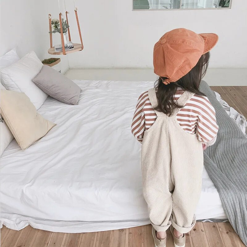 Άνοιξη Φθινόπωρο παιδικά κορίτσια κοτλέ φαρδιά φόρμες μόδας μωρό παιδί casual παντελόνι παντελόνι παντελόνι σαλιάρα κορεατικού στυλ