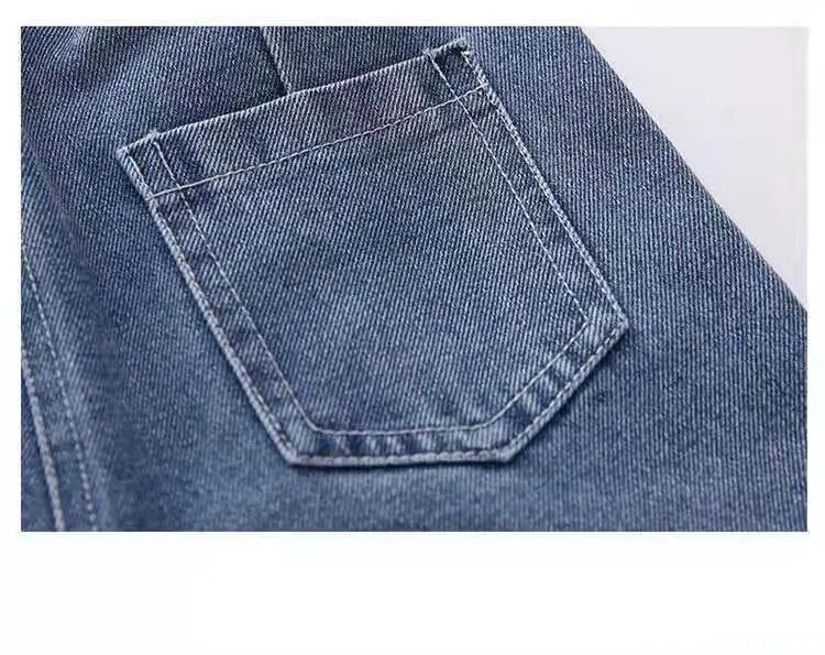 Beebitüdrukute teksapüksid venivad lapsed laia säärega püksid lastele ülerõivaste püksid teismelisele tüdrukule kevad-sügis