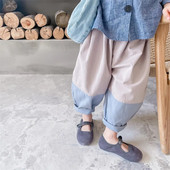 Άνοιξη Παιδιά πλυμένα βαμβακερά παντελόνια χαρέμι 1-6 ετών Αγόρια Κορίτσια χαλαρά casual παντελόνια