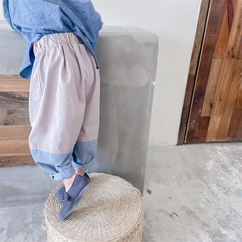 Άνοιξη Παιδιά πλυμένα βαμβακερά παντελόνια χαρέμι 1-6 ετών Αγόρια Κορίτσια χαλαρά casual παντελόνια