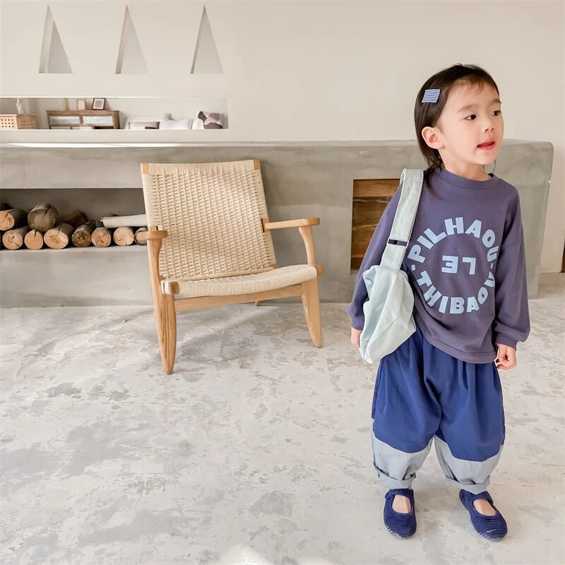 Άνοιξη Παιδιά πλυμένα βαμβακερά παντελόνια χαρέμι 1-6 ετών Αγόρια Κορίτσια χαλαρά casual παντελόνια