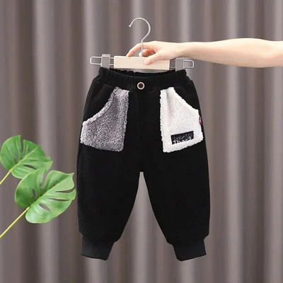 Lapsed Talvised vabaaja flokeerivad püksid Sportlikud tüdrukud pikad püksid õues Trendikad püksid puuvillane materjal pehme Korea stiil