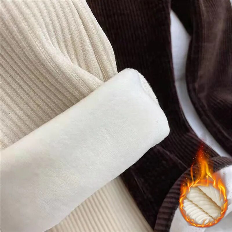 Nauji korėjietiški madingi žieminiai rūbai, vaikiški mergaičių vilnos pamušalai kelnės vaikams, paaugliams, rudeninės velvetinės kelnės kūdikiams