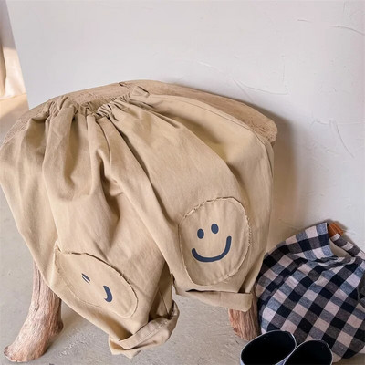 Αγόρια και κορίτσια συνονθύλευμα κινουμένων σχεδίων χαμόγελο παντελόνι χαρέμι Unisex φαρδύ casual παντελόνι 1-6Y