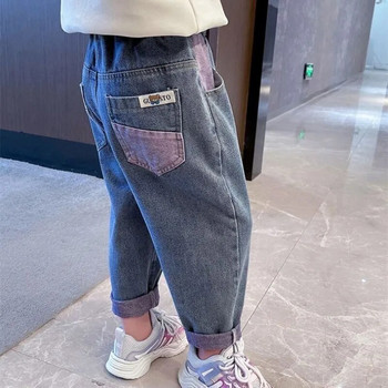 2023 Модни момичета Детски дънкови панталони TeenagerJeans Детски панталони Ежедневни детски дрехи Пролет Есен Бебешки дънки за момичета 3-10 години