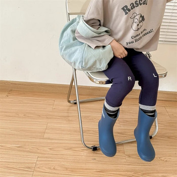 Нов пролетен клин за момичета с щампа с букви Детски еластични тесни панталони с дължина до глезена