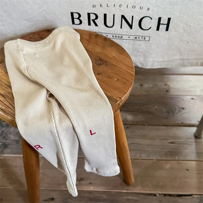 Nove proljetne tajice za djevojčice s tiskanim slovima Dječje elastične uske hlače do gležnja