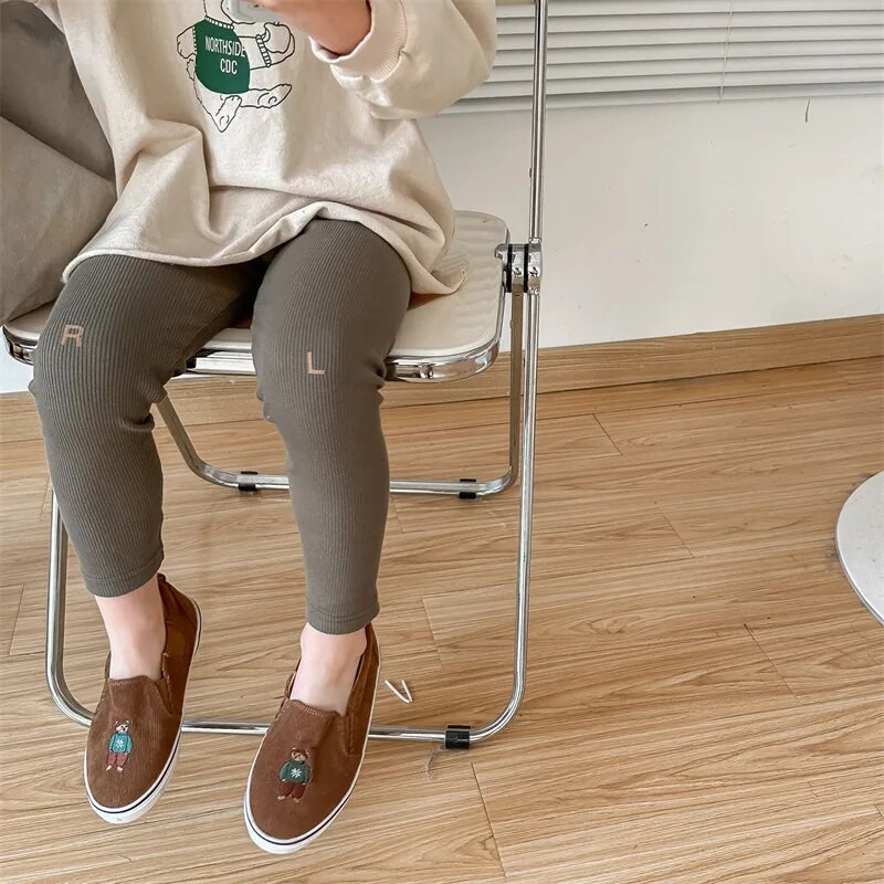 Nove proljetne tajice za djevojčice s tiskanim slovima Dječje elastične uske hlače do gležnja