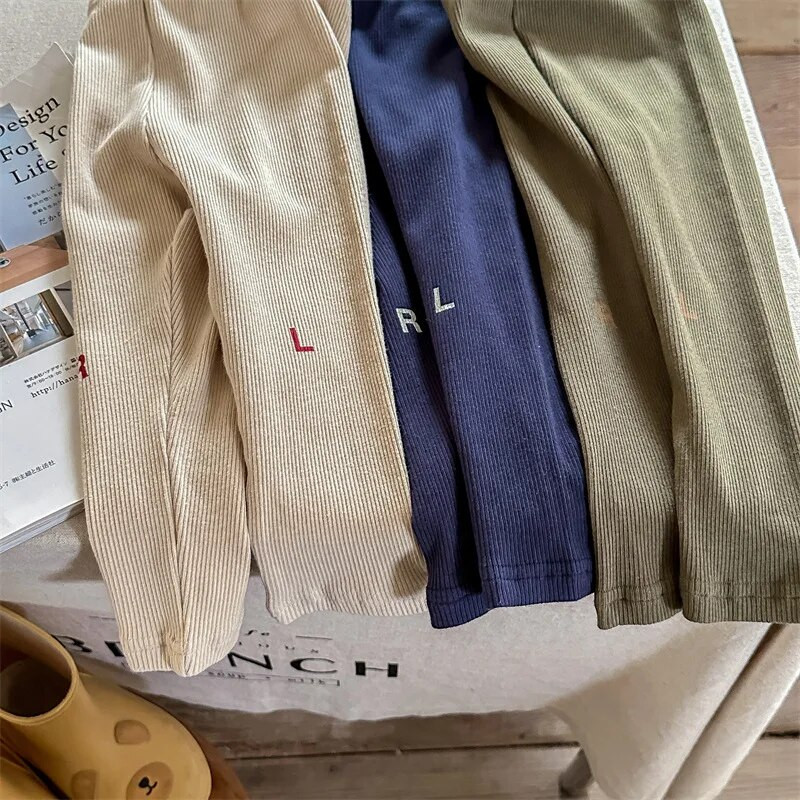 Nove proljetne tajice za djevojčice s tiskanim slovima Dječje elastične uske hlače do gležnja