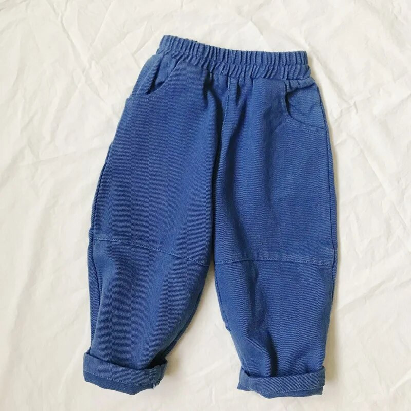 Ανοιξιάτικο φθινόπωρο για αγόρια και κορίτσια βαμβακερά παντελόνια συνονθύλευμα Unisex φαρδιά casual παντελόνια μόδας