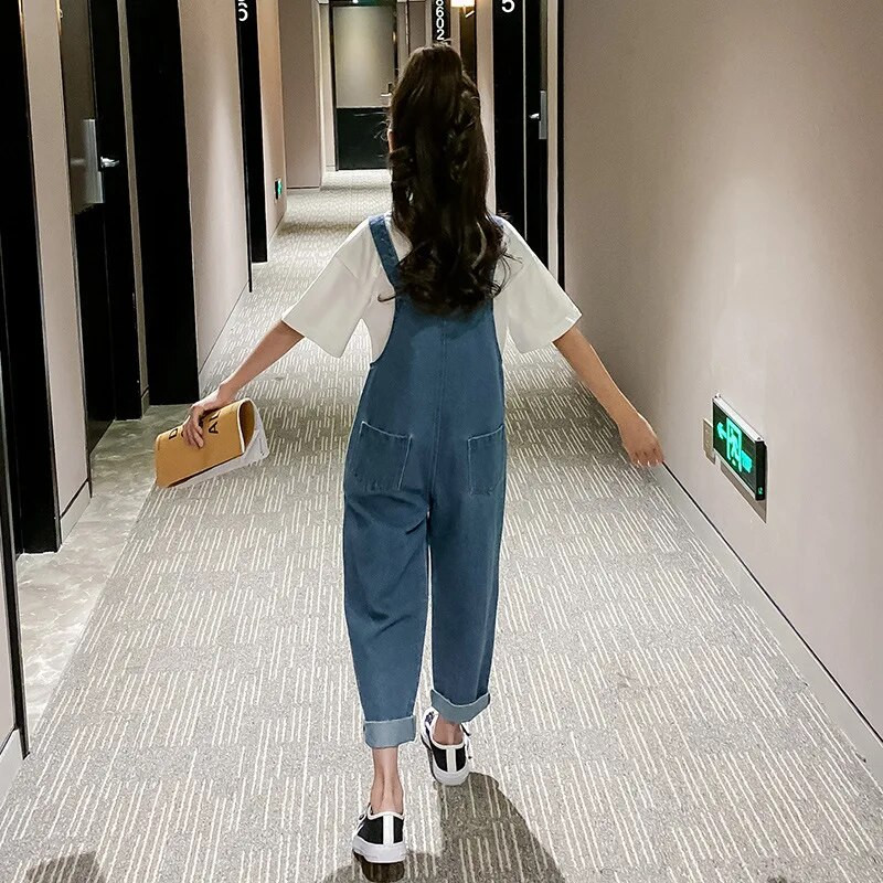 2023 Kids Kombinesoonid Teksad Tüdrukutele Lapsed Denim Jumpsuit Taskud Talv Sügis Teismelised Daami Miss Suspender Püksid 5 9 12 a