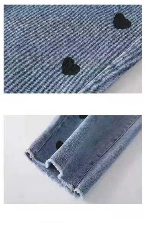 Mergaitei plačiomis kojomis Džinsai Vaikams Mergaitėms Džinsinės Kelnės Vaikams Viršutiniai drabužiai Ilgos Kelnės Mergaitės Drabužiai Ruduo pavasaris