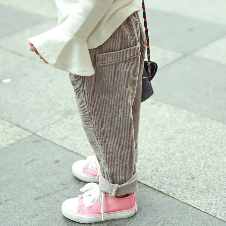 Παιδικό παντελόνι κοτλέ Παιδικά χειμωνιάτικα φθινοπωρινά ρούχα κορίτσια Παντελόνια για αγοράκια χαρέμι παντελόνι νήπια χοντρό ζεστό φλις καλό