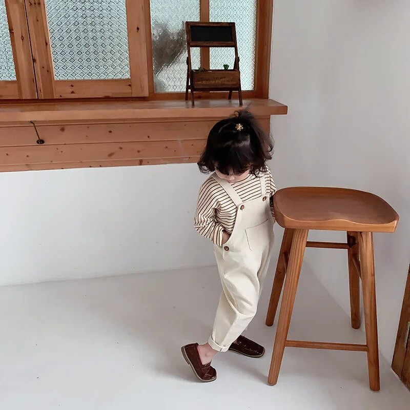 Άνοιξη 2023 Νέο παιδικό παντελόνι με λουράκι Μεγάλες τσέπες τζιν φόρμες για κορίτσια Μασίφ παιδικό τζιν για αγόρι παντελόνι Βρεφικό παντελόνι χαρέμι