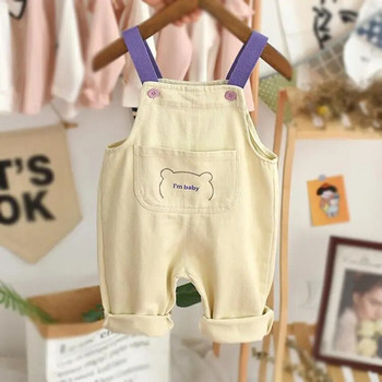 2022 Baby Boys Girls Cute Bear φόρμες τσέπης Παντελόνι άνοιξη φθινόπωρο Παιδικά Παιδικά βαμβακερά άνετα άνετα παντελόνια Romper Ρούχα